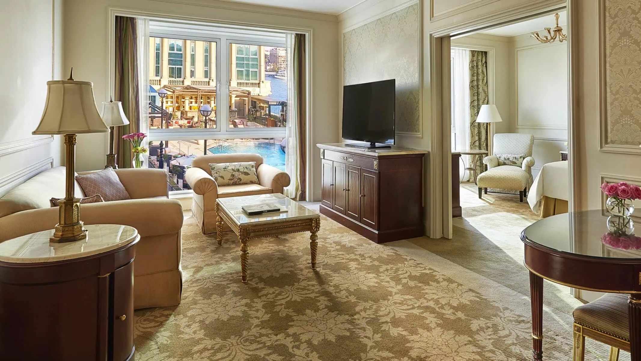 Executive Suite living room at Four Seasons Hotel Cairo at The First Residence